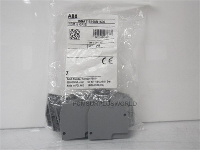 1SNA118368R1600 ABB Entrelec terminal block end cap  FEM6 *Lot of 17x* (New)