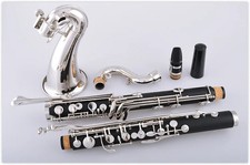 JM Silver Plated Keys Bass Clarinet Bb Tune Clarinet High Quality with Case