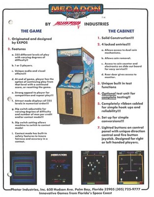 Megadon Photar Industries Video Arcade Flyer / Brochure / Ad