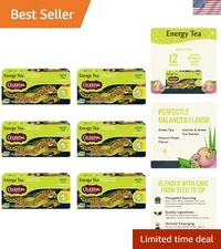 Energy-Boosting Green Tea - Sweet Peach Flavor, 72 Bags for Daily Revitalization