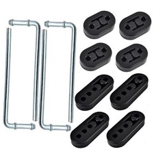 Exhaust Hanger Rod And Rubber Hanger Set, 10" Long 3/8"Rod 90  Muffler Hanger