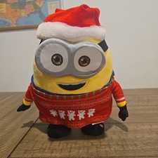 Gemmy Merry Minion Mischief Christmas Musical Animated Bob 10"