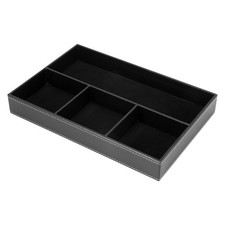 4 Slots Desk Drawer Organizer, Pu Leather Drawer Storage Organizer Divider6579