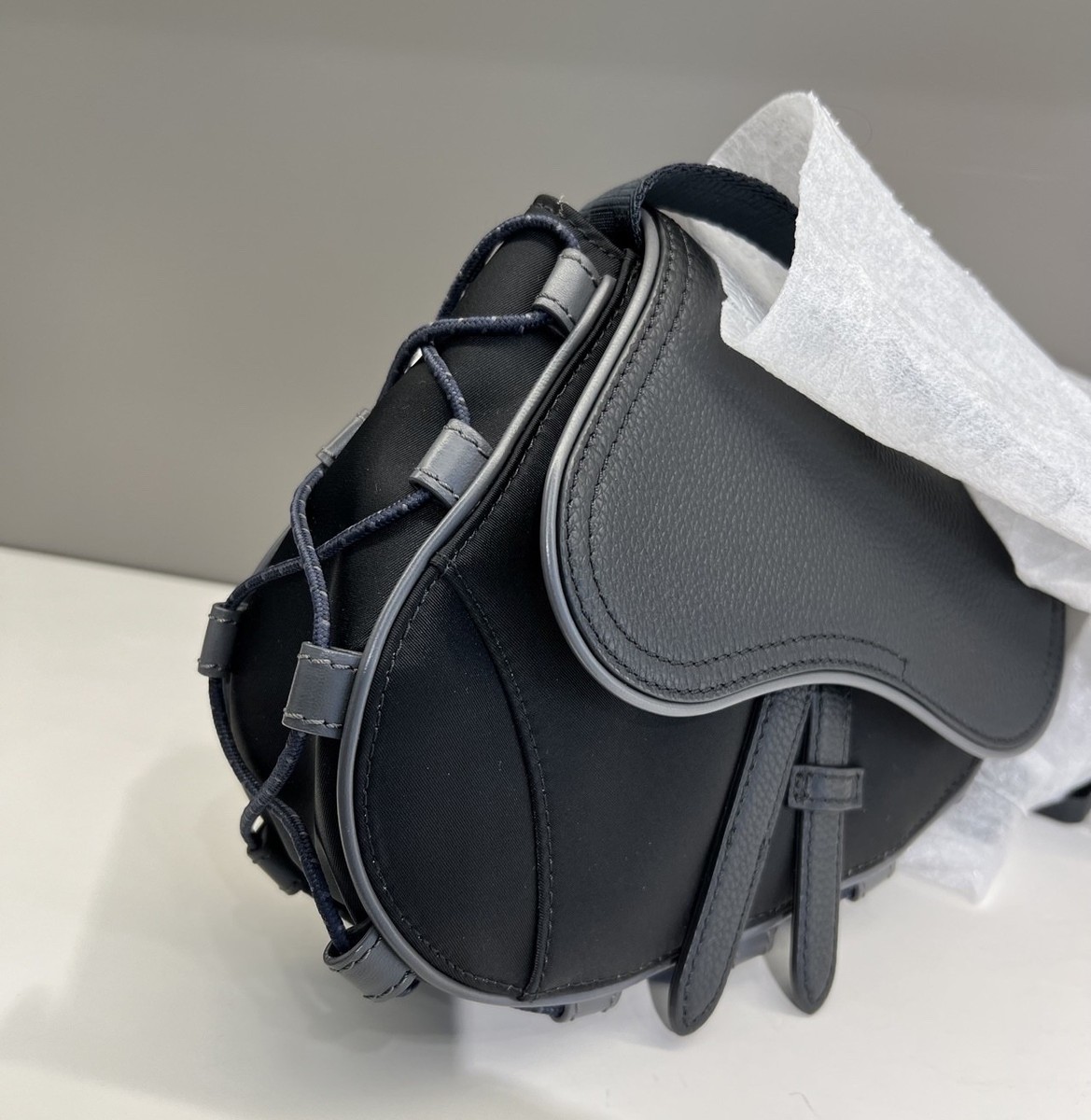 Dior x Sacai Women Mini Saddle Waist Chest Bag Black | eBay