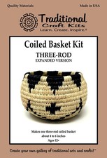 Coiled Basket Weaving Kit Three-Rod, Expanded Version - Weave Kit for Kids ...