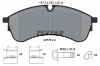 Textar Bremsbelagsatz, Scheibenbremse Vorderachse U.A. FüR Man, VW