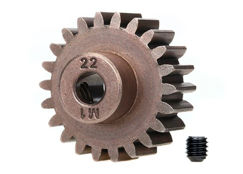 Traxxas 6495X Motorritzel 22Z für 5mm Welle für Stahl-HZ (Modul 1) - Bild 1 von 1