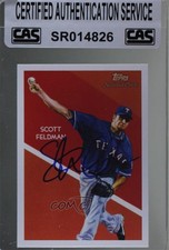 CAS Certified 2010 National Chicle Scott Feldman by Chris Henderson Sealed n1u