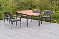 MX GartenmöBel Tinos Set 9Tlg. Stapelsessel Gartengarnitur TerrassenmöBel Alu