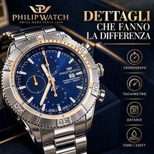 Orologio Uomo PHILIP WATCH CHAMPION R8271615005 Chrono Acciaio SWISS MADE