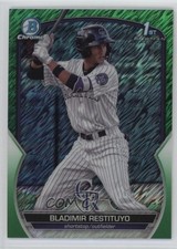 2023 Bowman Chrome Prospects Green Shimmer Refractor 39/99 Bladimir Restituyo
