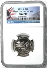 2017 D Washington Quarter Frederick Douglass NGC MS 67 PL