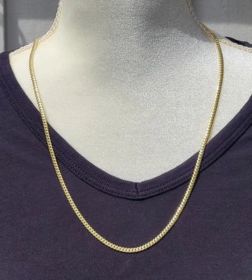 New 14K Yellow Gold Solid Cuban Link Chain 19.8g 3.2mm Necklace 24" - Image 1 of 4
