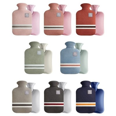 XXL Wärmflasche 2L mit weichem Bezug PVC Bettflasche Handwärmer Winter Wärme