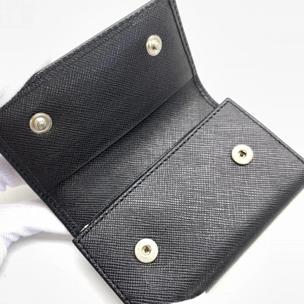 PRADA Saffiano Leather Key Case 6 Keys M222A Black Triangle Logo