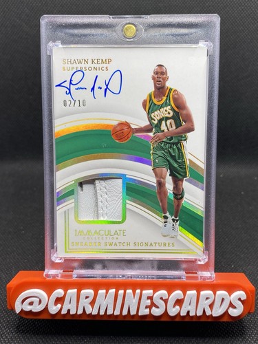 2022-23 Panini Immaculate Shawn Kemp Sneaker Swatch Signatures Auto /10 Sonics