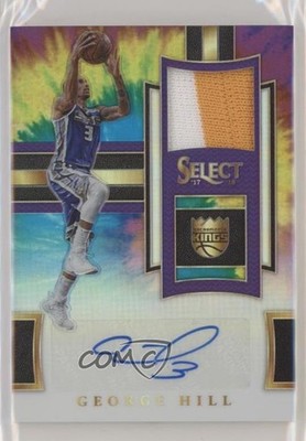2017 Panini Select Memorabilia Tie-Dye Prizm 13/25 George Hill #AM-GHL Auto e6e