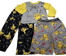 Pokemon PJs Boys 6 Shirt Pants Shorts Pre-owned Pajamas 3 Pieces