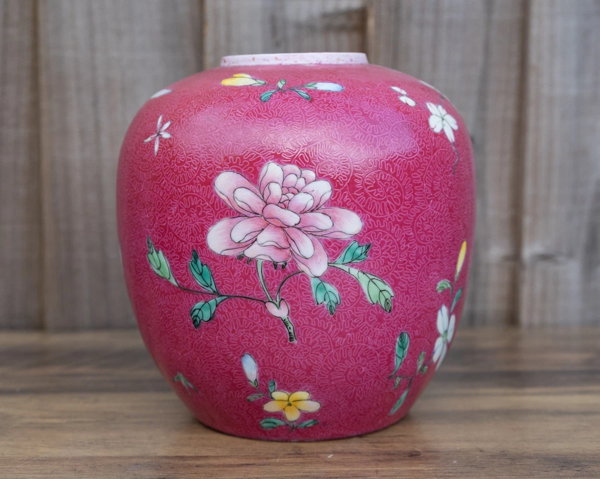 粉彩玫瑰JAR 在中国古董花瓶| eBay