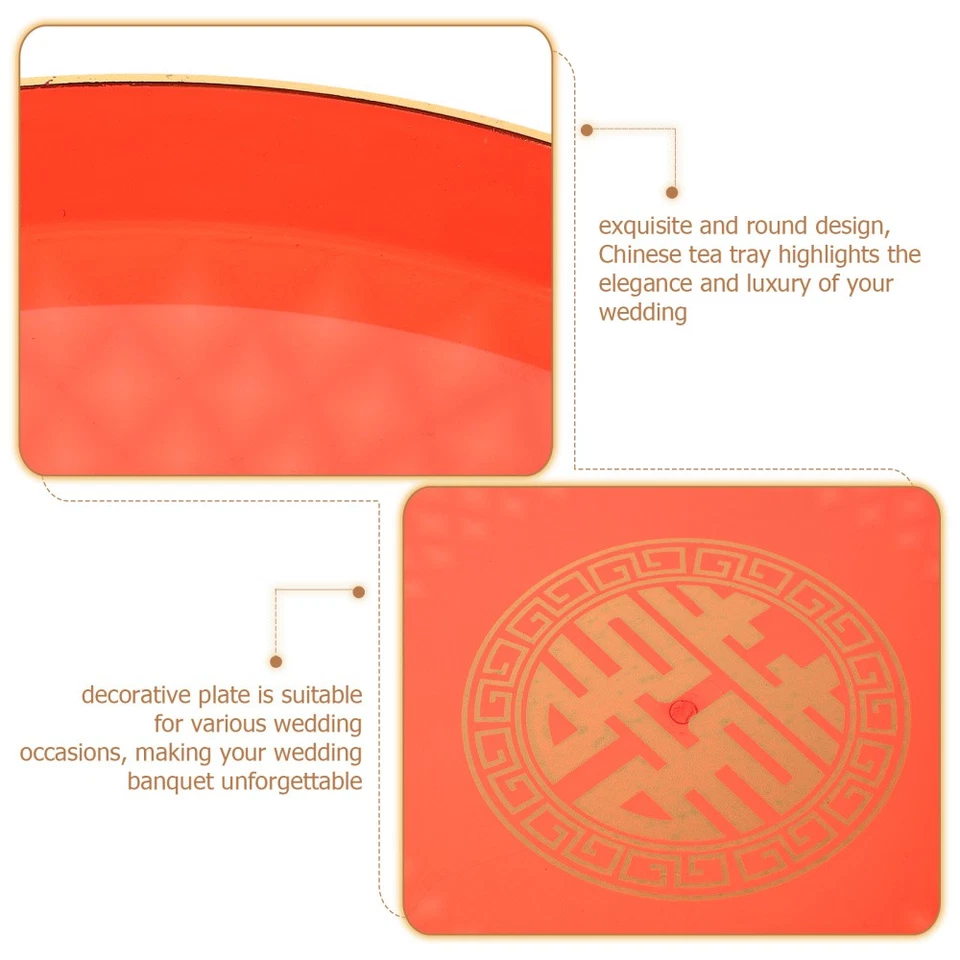 Rundes Tablett Schmucktablett Desserttabletts Verlobungsgeschenk - Bild 2 von 4