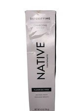 Native Premium Detoxifying Charcoal with Mint Fluoride Free Toothpaste Exp Jan27