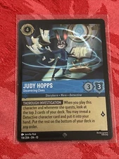 FOIL Lorcana Whispers - Judy Hopps - Uncovering Clues - SUPER RARE 156/204 FOIL