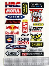 Moto Sponsor Racing Motorcycle High Quality Stickers Sheet