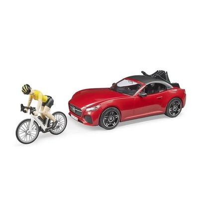 Bruder Toys Roadster with Racing Bicycle & Cyclist