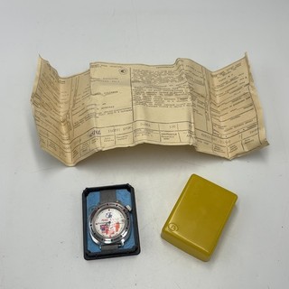 Vostok Komandirskie Peace March 1991 USSR Watch Box Papers Non Working Repair
