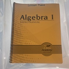 Abeka Algebra 1 Video Manual Lesson Plans Ring/Wire Bound Mathematics Series