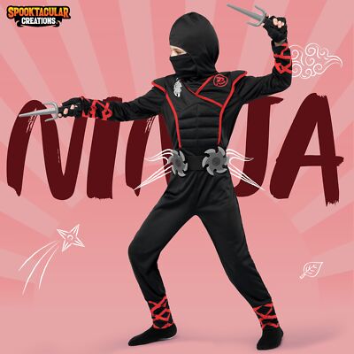 Silver Halloween Ninja Costume For Kids - Complete Dress Up Set With Accessories
