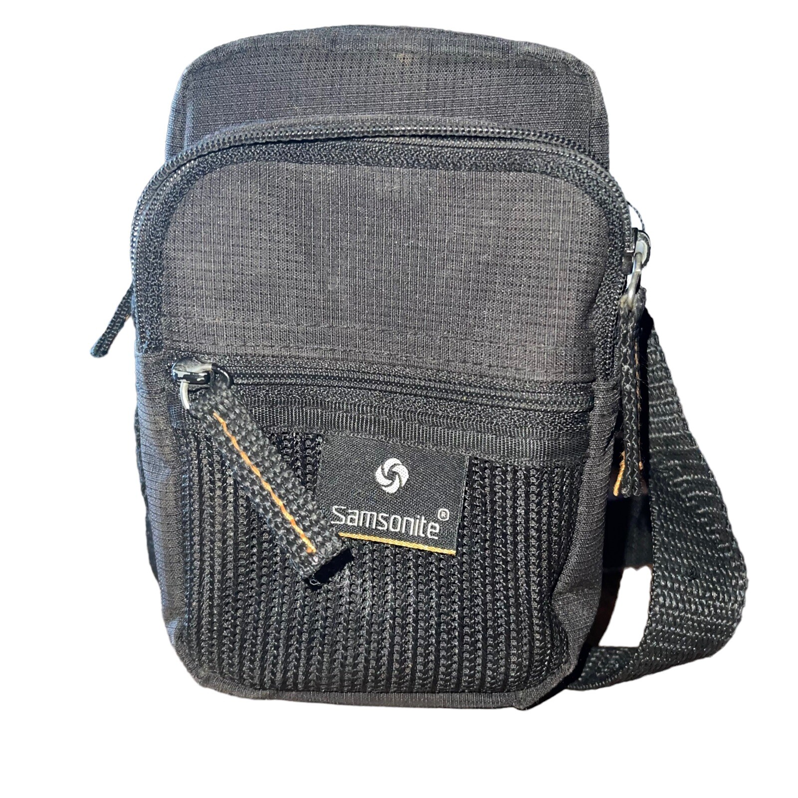 SANSONITE Negro 6" FUNDA CÁMARA Soporte para Cámara Digital 3-BOLSILLOS Clip para Cinturón y Correa