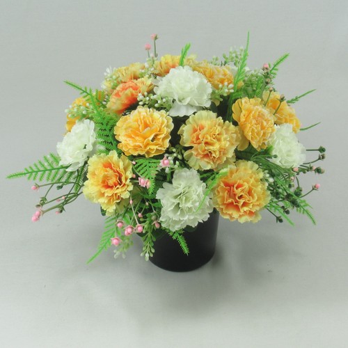 Artificial silk flowers memorial Crem Pot - Grave arrangement FREE P&P HandMade - Picture 2 of 6