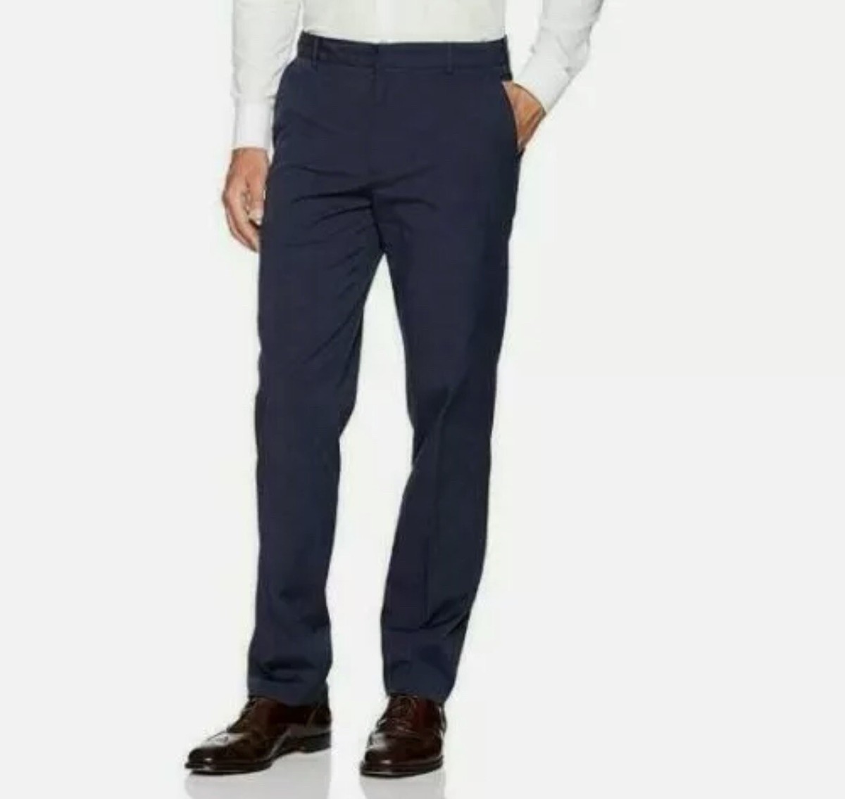 men's van heusen flex straight-fit no-iron dress pants Flex Fit Ultra Wrinkle Free Straight Leg Pant Duke Blue / 29IN / 32 main image 1