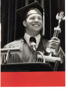 DEWAR'S SCOTCH WHISKEY 2 PAGE PRINT AD - HIGH SCHOOL SENIOR GRADUATION - SUCCEED