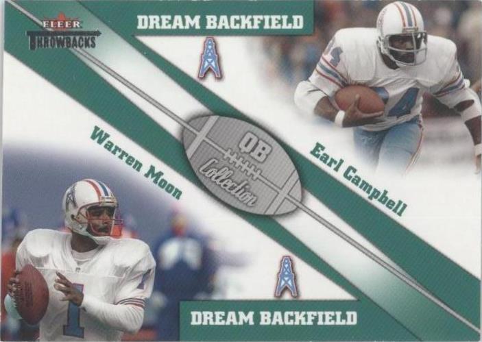 2002 Fleer Throwbacks Earl Campbell Warren Moon #2 DB - 1 of 2