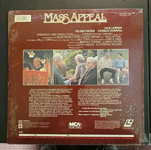 Mass Appeal Laserdisc LD SEALED MCA Jack Lemmon PG Bill Conti VTG - Picture 3 of 3