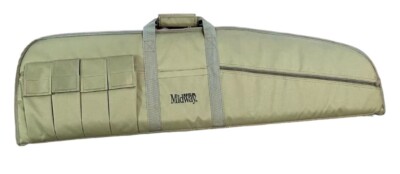 Midway USA Large 44'' Rifle Case W/5 Zipper Pouches Green  NEW