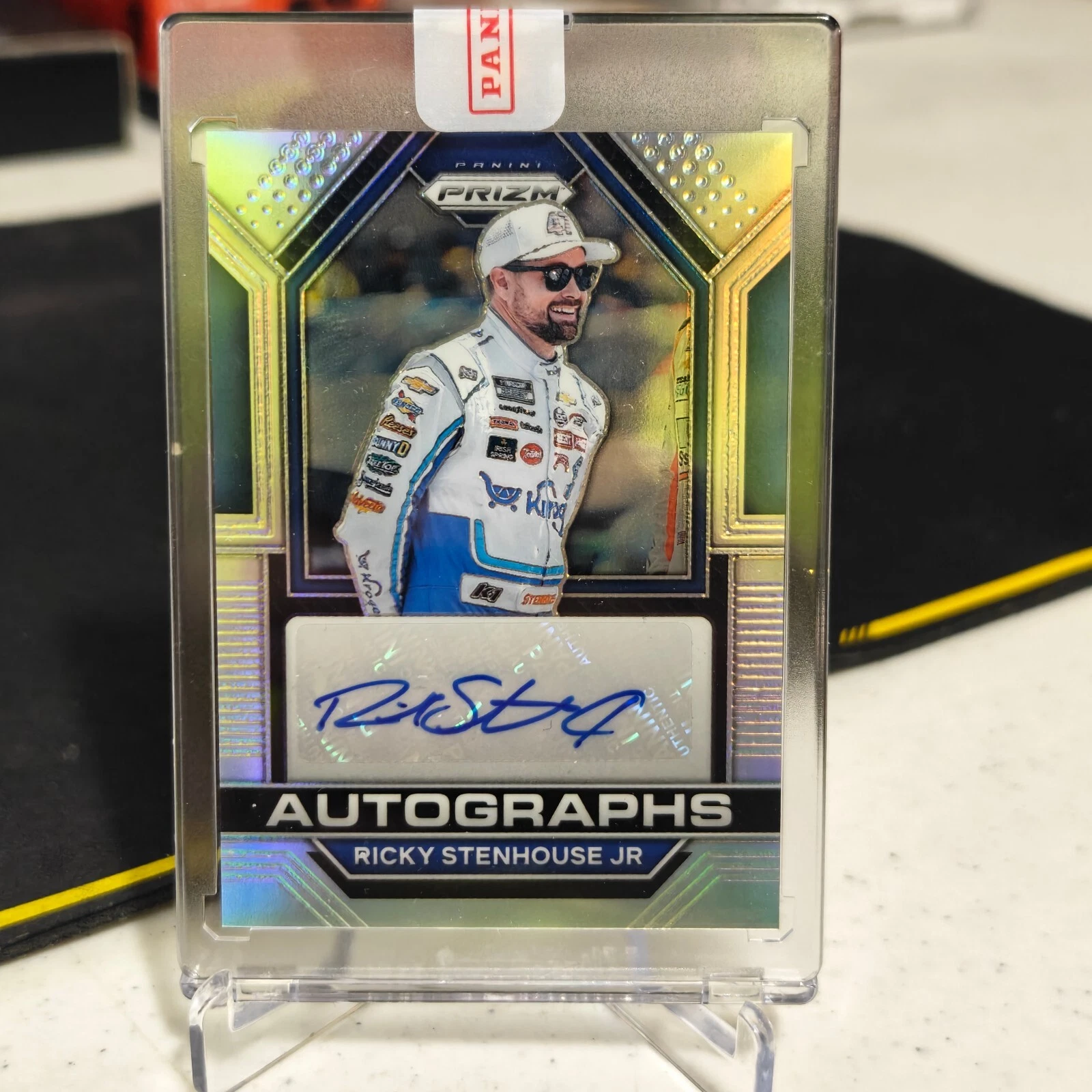 RICKY STENHOUSE JR 2023 PANINI PRIZM RACING AUTOGRAPHS #A-RSJ SILVER PRIZM