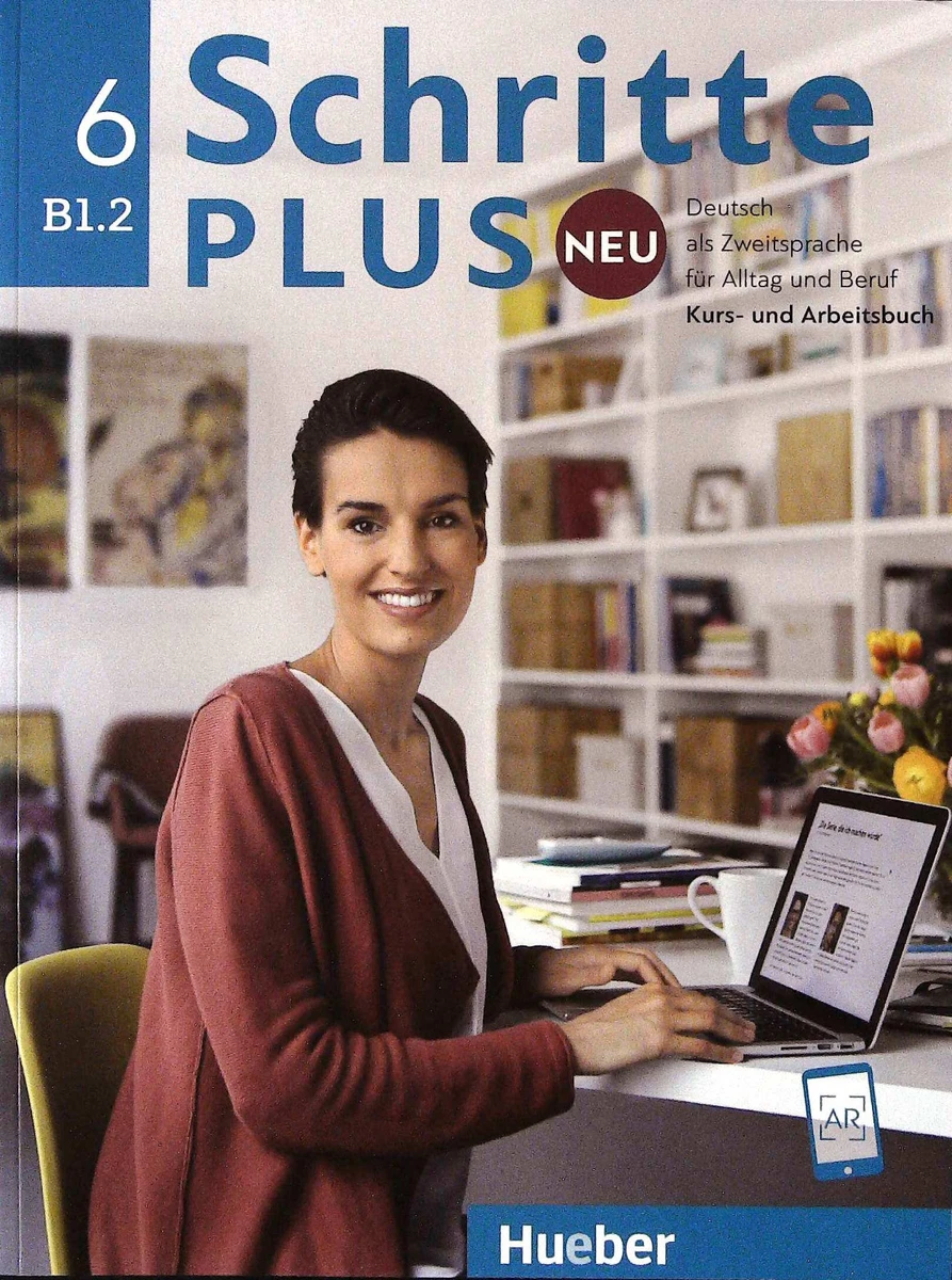 Hueber SCHRITTE PLUS NEU 6 Kursbuch + Arbeitsbuch B1.2 Mit CD @NEW.