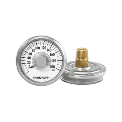 Ashcroft M-15Ddg-01B-200S100-Xzg Pressure Gauge, 0 To 200 Psi Psi, 1 1/2 In