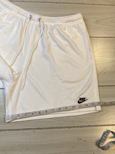 Nike Dri-Fit Basketball Athletic Shorts Men's L White(it Has a Stain On Waist ) - Picture 8 of 11