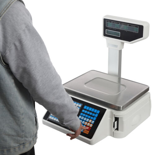 Scale Label Printing Scale Commercial Food Scale Receipt Printer 30kg/66.14 lbs - Picture 20 of 24