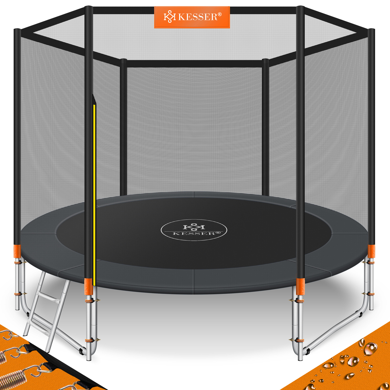 KESSER® Trampolin Gartentrampolin Kindertrampolin Outdoor Komplettset Leiter Set