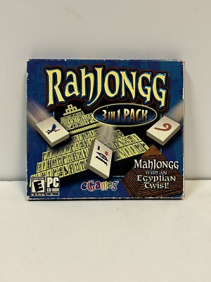 Rahjongg: Mahjongg With an Egyptian Twist (PC CD-ROM, 2000s) 3 In 1 Pack