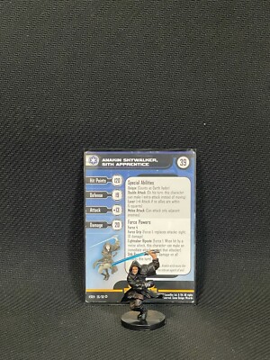 WOTC Star Wars Minis Game Anakin Skywalker Sith Apprentice 56/60 Figure W/ Card
