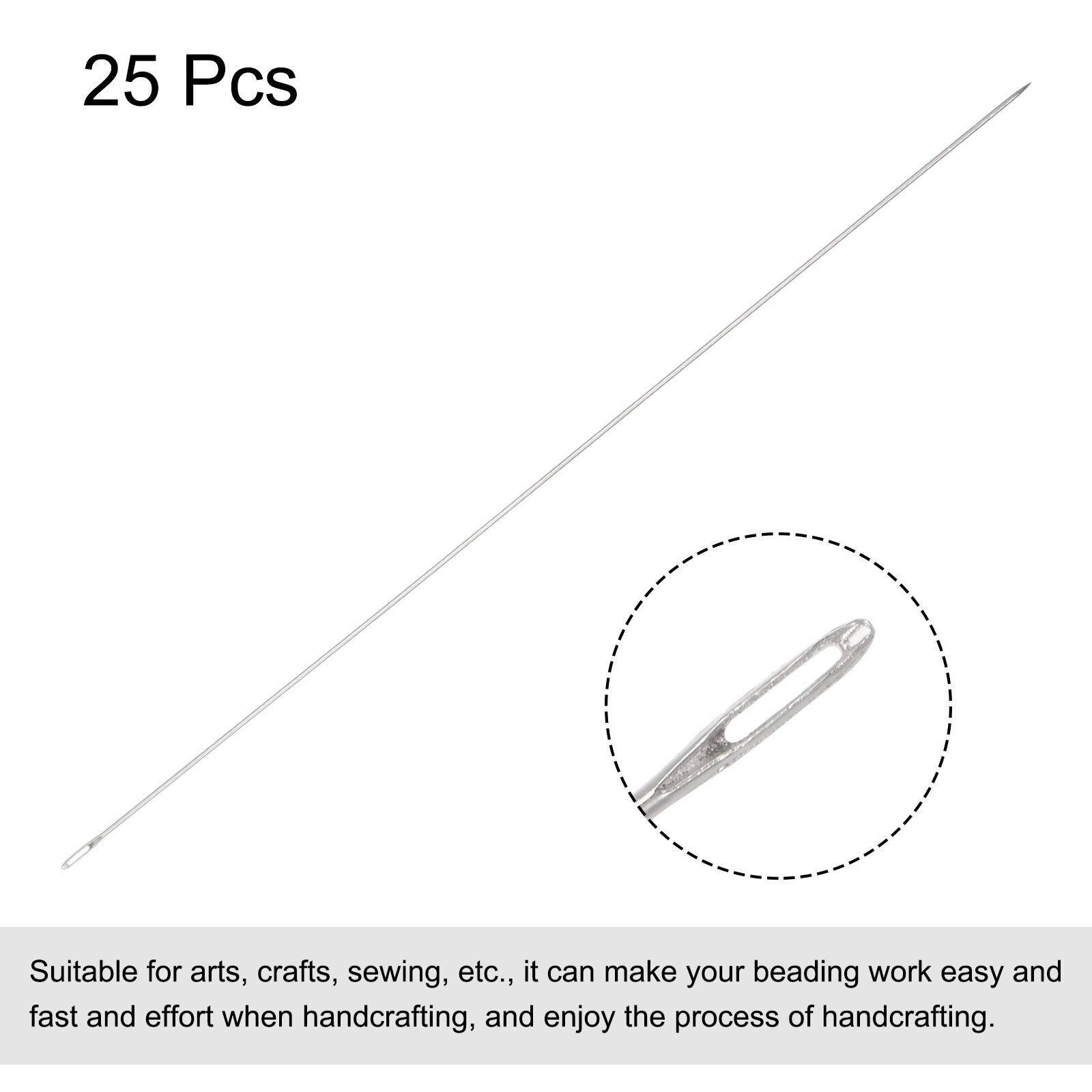 Beading Needle Fine Thin Long Straight Sewing Embroidery Thread 4