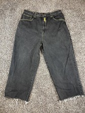 Vintage KARL KANI Y2K HipHop Baggy Jeans Denim Black Size 36x30