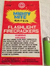 Firecracker Label MIGHTY MITE RED LANTERN 20/100s Size Firework Label