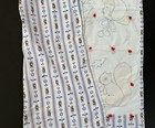 Vintage Hand Made Reversible Baby Blanket Light Quilt Farm Animals Teddy Bear — photo 9